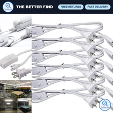 6FT LED Tube Power Extension Cable with On/Off Switch for T5/T8 Light Fixtures picture