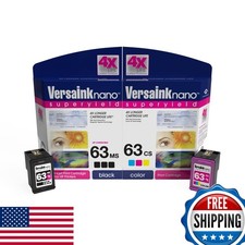 VersaInk HP 63 MS Black MICR Ink Cartridge + 63 CS Color for Check Printing picture