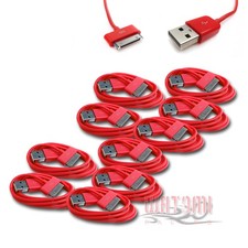10X 10FT USB 30PIN RED CABLE DATA CHARGER FOR GALAXY TAB 7.0 PLUS 8.9 10.1 picture