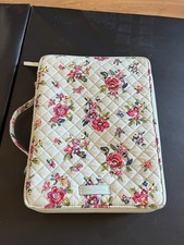 Vera Bradley tablet Notebook Case Organizer Bag Mint Green And Pink picture