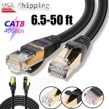High Speed 6-50ft CAT 8 Ethernet RJ45 Cable 40Gbps LAN Patch Network Gold Plated picture