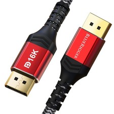 BlueRigger 16K DisplayPort Cable 2.1-6FT (VESA Certified, 6FT, Black  picture