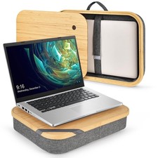 Mayjoy Bamboo Lap Desk with Storage, Cover Removable Lap Desk for Lap, Comput... picture