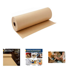 Brown Kraft Paper Roll 12 Inch by 100 Feet Gift Wrapping Packing Arts Crafts picture