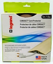 Legrand Corduct Floor Walk-Over Roll-Over Cord Protector Brown 5' x 2.5