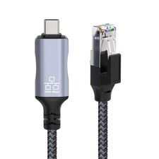 USB C to Ethernet Cable 6FT Type C to RJ45 Nylon Cord Gigabit 1000 Mbps LAN picture