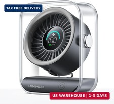 KIMMOO Rechargeable USB Desk Fan, Quiet Table Fan with Turbo Airflow, 100 Speeds picture