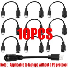 10pcs for HP DELL 100W  7.4mm Power Adapter Converter Cable To USB-C Port# picture