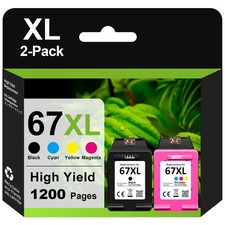 67XL Ink Cartridges for HP Ink 67 XL Deskjet 2752e 2755e 2700e 4152e 4155e 4100e picture