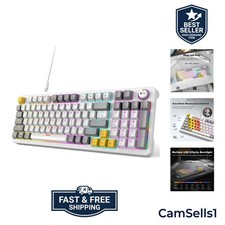 AK96 Mechanical Gaming Keyboard, Pre-Lubed Red Switches, 96 Keys Full Size wi... picture