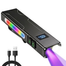 Magnetic EDC Flashlight with Power Display 2000 High Lumen Rechargeable picture