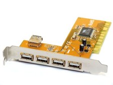 Trust HU-3150 QTec 5 Port USB 2.0 PCI Controller Card 13068 13083 VIA VT6212L picture