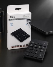 Mini Wireless 2.4GHz Numeric Keypad Black English QWERTY Keyboard picture