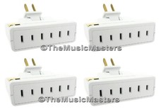 (4) Swivel Taps 2 Prong 3 Outlet Electric Adapter 3-Way Wall Plug Power Splitter picture