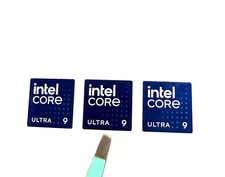 3x Intel Core Ultra 9  Sticker Label Decal 18mm x 18mm picture
