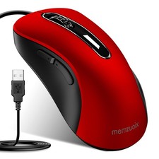 memzuoix Wired Mouse, USB Computer Mouse 1400 DPI Mobile Optical Mouse picture