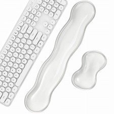 Ergonomic Silicone Gel Keyboard and Mouse Wrist Rest Set –17.12inch Longer Cl... picture
