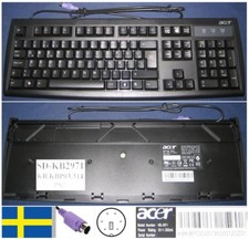 Acer Qwerty Swedish Keyboard KB-2971 KB2971 KB.KBP03.314 PS/2 Connector picture