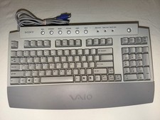 Sony VAIO PCVA-KB1P/UB PS/2 Wired Keyboard 100-Key Multimedia Gray Retro picture