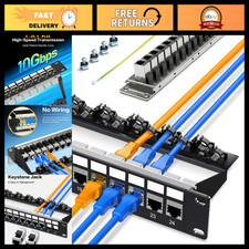 24-Port Cat6A Keystone Patch Panel - 1U 19