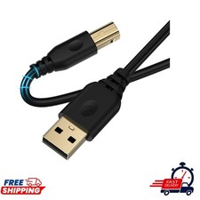 10FT USB Type B Printer Cable - Connects Scanners, MIDI Devices & More with Ease picture