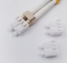 LC Duplex Dust Plug for Fiber Optic Cables DX SX LC Connector External Cover Cap picture