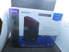 NETGEAR Nighthawk WiFi 6 Cable Modem Router CAX30S-100NAR AX2700 - Brand New picture