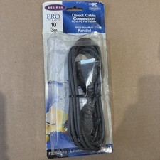 Belkin 10' Pro Series Direct Cable PC File Transfer DB25 Male/Male Parallel New picture