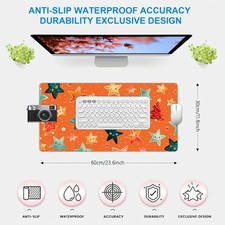 Christmas 1pc Mouse Pad, Keyboard Mat, Extended Desk Mat, Long Mouse Pad, Non- picture
