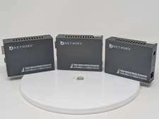 LOT OF 3 Networx Gigabit Fiber Media Converters - FT-1000MM-LC 10/100/1000M picture