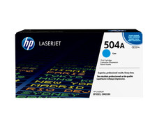 New Open Box HP 504A Cyan Original LaserJet Toner Cartridge, CE251A picture