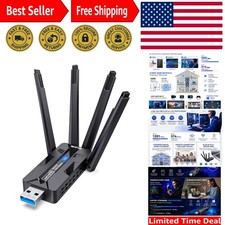 Wireless USB WiFi Adapter for Windows – High-Speed 1800Mbps Connectivity picture