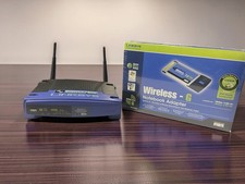 Linksys WRT54GL Wireless-G Broadband Router Linux DD-WRT + WPC54G Adapter picture