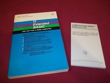 New TI-99/4A TI99 HOME COMPUTER TI Extended Basic MANUAL Book w/ Reference Card picture