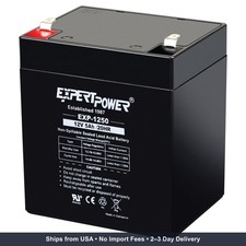 ExpertPower EXP1250, Rechargeable12V 5Ah UPS Battery with F1 Terminals | Sealed picture