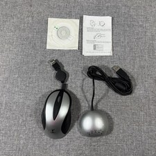 VTG Leed's Transform USB Optical Mouse & Hub Set Silver Black Y2K Retro Tech OS picture