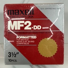 Maxell Micro-Floppy Disks. Double Sided MF2-DD. 10 Pieces. NEW & SEALED picture