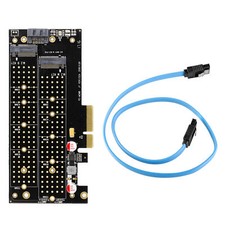 M Key NVMe to PCIe x4 + B Key SATA to SATA III Converter Board Dual M.2 Adapter picture