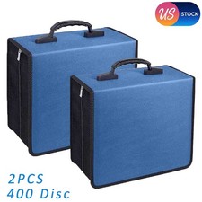 2 Pack Portable 400 Disc CD DVD Storage Bag Wallet Holder Case Box Organizer picture