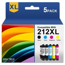 5PK 212XL Ink replacement for Epson 212 XL Workforce WF-2830 XP-4105 Printer picture