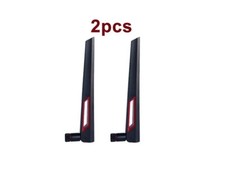 2X High Gain Antennas Dual Band 2.4GHz 5GHz WiFi Antenna Connector 10dBi RP-SMA picture