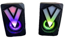 RGB MULTIMEDIA SPEAKER 2.0 COMPUTER SPEAKERS MODEL K2039 USB 2 INCH Pair picture