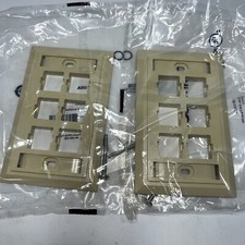 Lot of 2 M16L-246 108168550 COMMSCOPE L Type Flush Faceplate 6-Port, Ivory picture