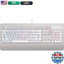 Azio KB540 - Large Print 3-Color LED Wired USB Keyboard, Washable, Waterproof picture