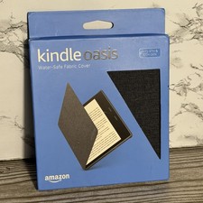 New Amazon Kindle Oasis Water-Safe Fabric Cover Fits 9th/10th Gen Charcoal Black picture
