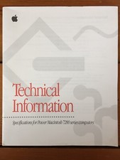 Vtg 1995 Apple Mac Power Macintosh 7200 Series Technical Info Manual Specs picture