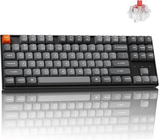 Teclado mecanico inalambrico K8 Max TKL de 87 teclas conexion triple luz blanca picture