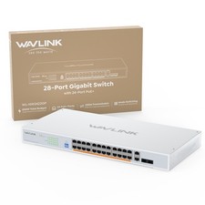 28 Port Full Gigabit Switch 24 PoE Switch with VLAN/LAG/Extend/PD-Alive Mode picture
