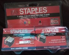 2 Inkjet Printer Cartridge 1 COLOR 1 BLACK for Epson SO20187, SO20191 Staples picture