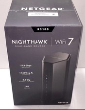 (x) Netgear Nighthawk RS180 BE5500 Dual-Band Router (WiFi 7) (RS180-100NAS) picture